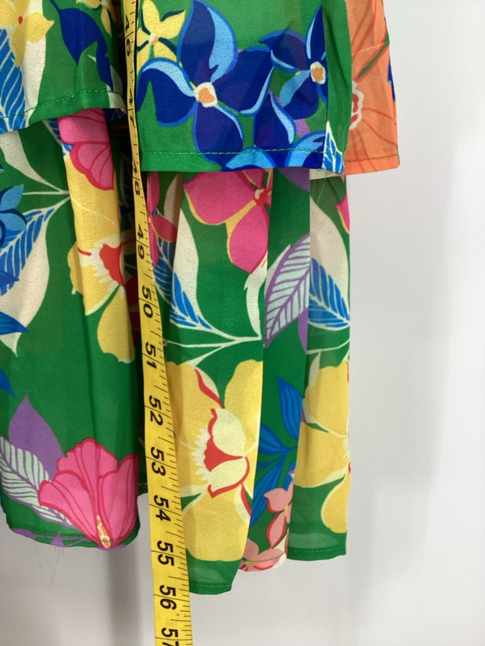 Flying Tomato Green Floral Ruffle Maxi Dress with Multicolor Floral Print - Picture 10 of 13